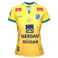 Camisa de Vôlei Gerdau Minas 2022/23 Amarela - Feminina Baby Look