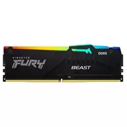 Memória DDR5 16GB 5200MHz Kingston Fury Beast RGB Preto - KF552C40BBA-16
