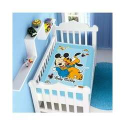 Cobertor Menino Jolitex Disney Baby Mickey E Pluto Divertido Azul