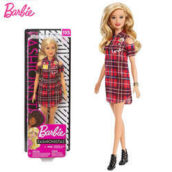 Boneca Barbie Colecionável Fashionista Vestido Quadriculado