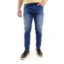 Calca Jeans Max Denim Slim Efeito Estonado Com Bolsos - 11555