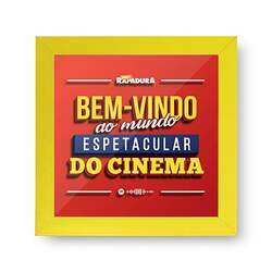 Quadro Cofre 3D 20x20 Cinema com Rapadura - Porta ingressos (Vermelho)