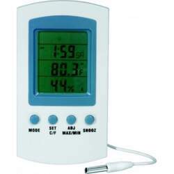 Termohigrômetro Digital Branco, Em Abs, Temperatura De -50ºc A 70ºc, Umidade De 20% A 90%, Mod : 1566-1 (J Prolab)