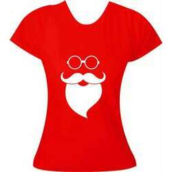 T-Shirt feminina Papai Noel Estiloso