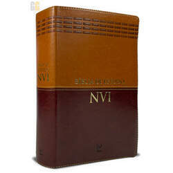 Bíblia de Estudo NVI Marrom e Caramelo