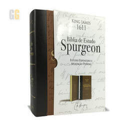 Bíblia de Estudo Spurgeon King James 1611 Preto e Marrom