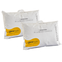 Conjunto de Travesseiros 50x70 Cm - 100% Plumas de Ganso - Sleep Complements