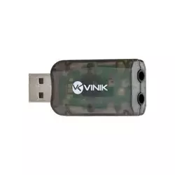 Adaptador Placa de Som USB 5 1 Canais Virtual Vinik - AUSB51