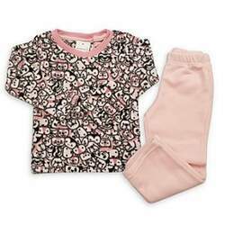 Conjunto Pijama Soft para Meninas - Estampa Panda - Tamanhos 4 ao 8