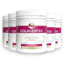 Kit 5 Colágeno hidrolisado Colagentek Vitafor neutro 300g