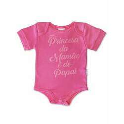 Body Divertido para Bebê Sonho Meu Princesa Pink