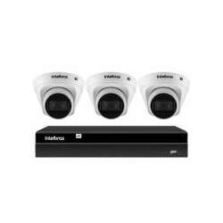 Kit 3 Câmeras de Segurança Dome Intelbras Full HD 1080p VIP 1230 D G4 Gravador Digital de Vídeo NVR NVD 1404 - 4 Canais App Grátis de Monitoramento