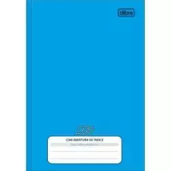 Caderno Brochura Liso Azul com Índice - Tilibra