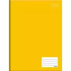 Caderno Brochura capa Lisa Amarelo 96 Folhas - Foroni