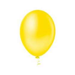 Balão 7 Liso Amarelo - 50 unidades