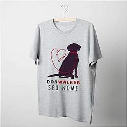 Camiseta Dog Walker Personalizada com Nome