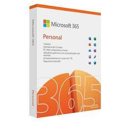 Microsoft 365 Personal para 1 Usuário, assinatura anual, mídia física, qq2-01386, MICROSOFT