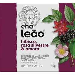 Chá Leão Hibisco, Rosa Silvestre e Amora 10 sachês