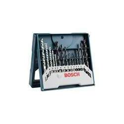 Kit Jogo de Brocas Metal Madeira Alvenaria 3 a 8mm 15 peças X-Line 2607017504 Bosch