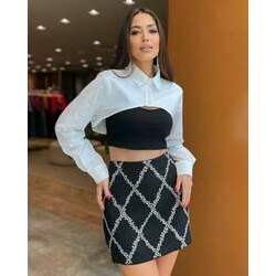 Camisa Super Cropped Off White R 229,00