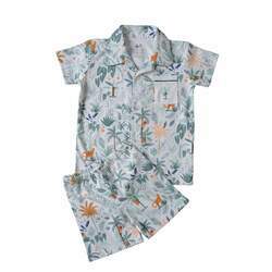 Pijama Infantil Clássico Tropical - short e camisa manga curta