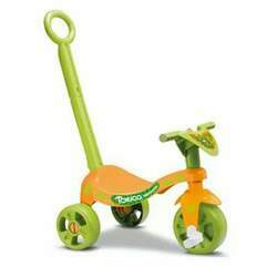 Triciclo Infantil Motoca Tchuco Com Haste Dinossauro